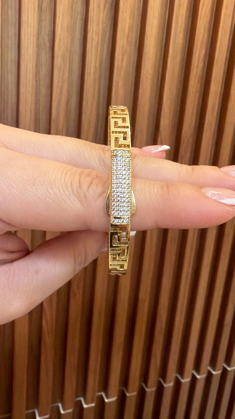 BRAZALETE TRAMA VERSACCE C/PIE 14K 10.5G